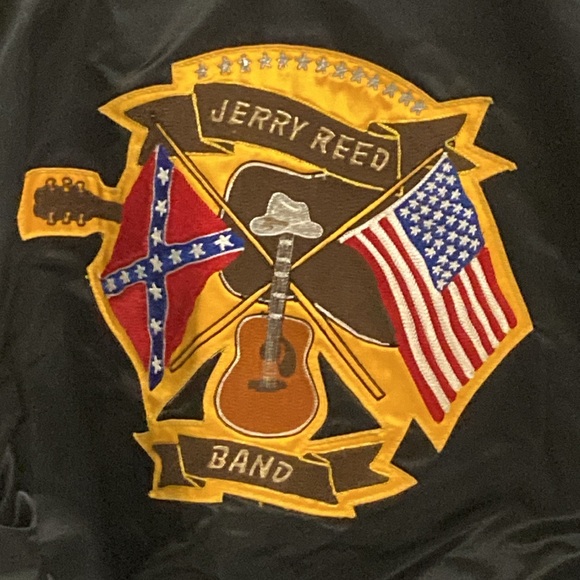 Vintage satin feel jacket with Jerry Reed Band patch on back - Picture 2 of 14